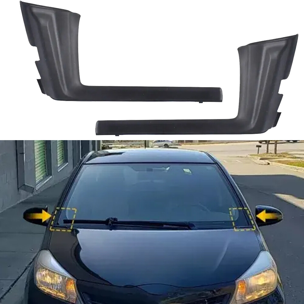 2pcs Car Front Windshield Wrap Corner Trim Fit for Toyota Yaris 2012-2014 Wiper