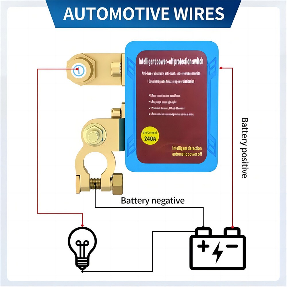 12V 240A Battery Kill Switch for Auto RV ATV Remote Battery Disconnect Switch