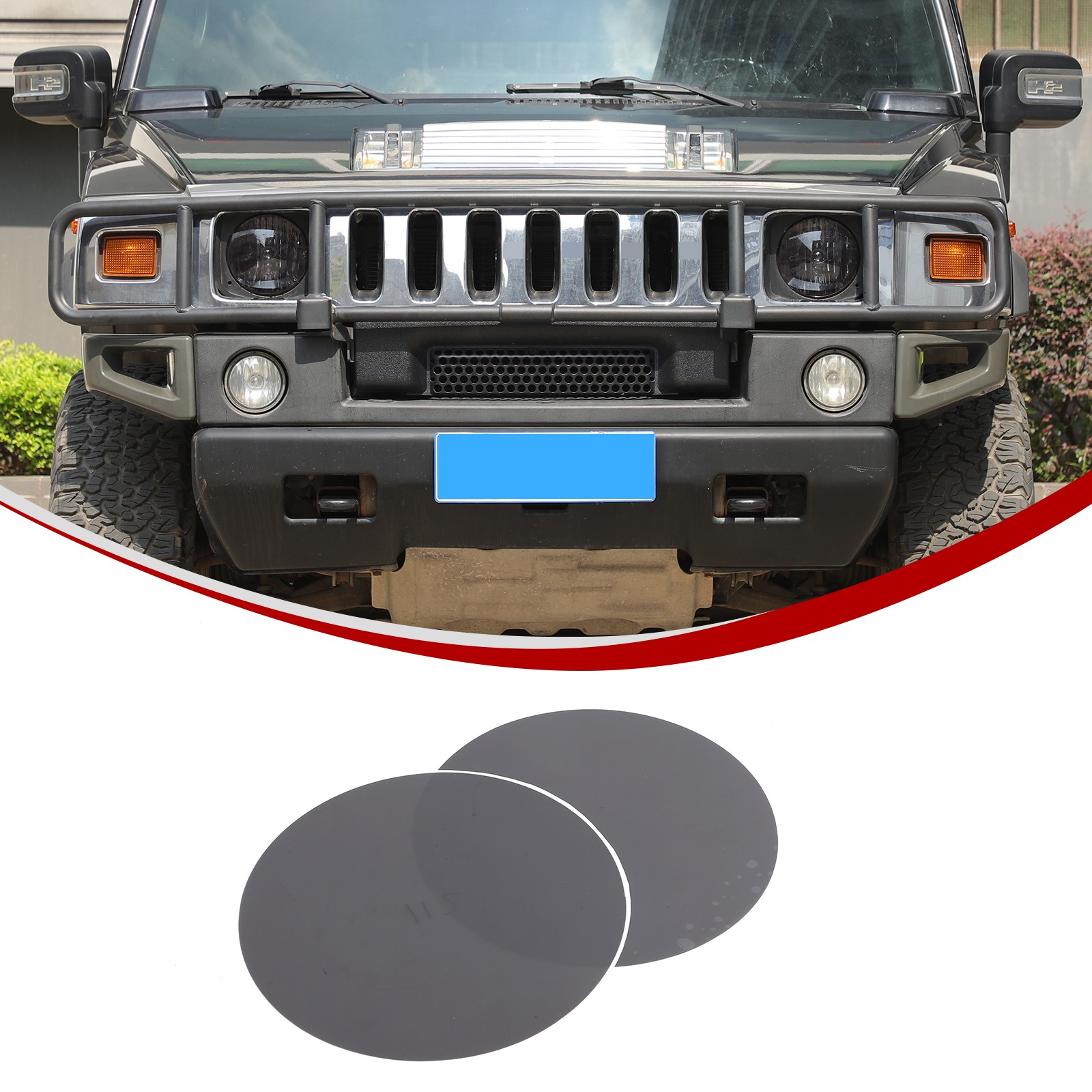 For Hummer H2 2003-2009 Headlight SMOKE Precut Vinyl Tint Overlays