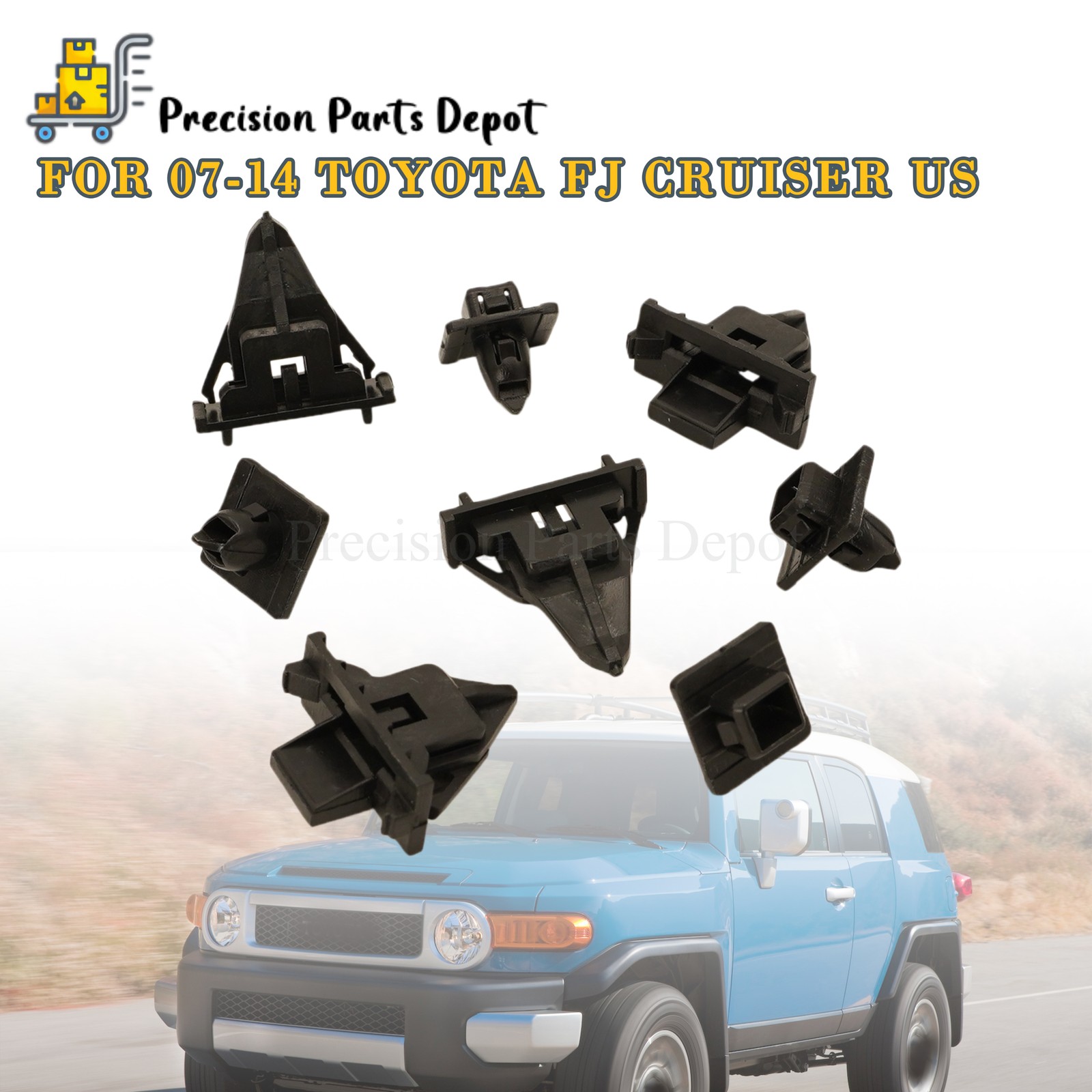 NEW 8PCS/Set For 2007-2014 Toyota FJ Cruiser Cowl Moulding Clip Retainer Kit US