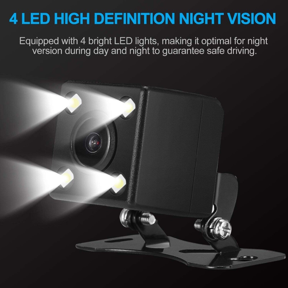 5 Pin 2.5mm HD Rear View Backup Camera 4LED Waterproof For Car Cam Recorder