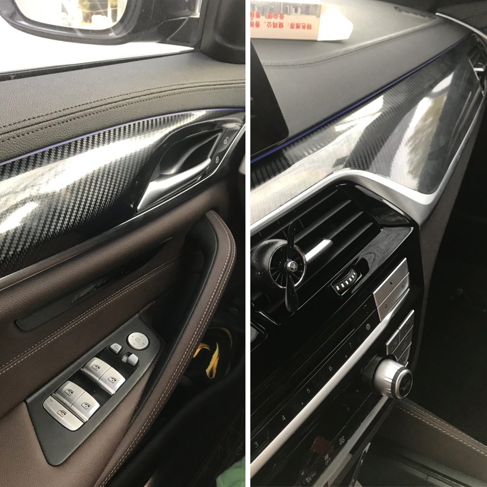 5D Carbon Fiber Interior Trim Decal Sticker For BMW 5 Series G30 2018-2022