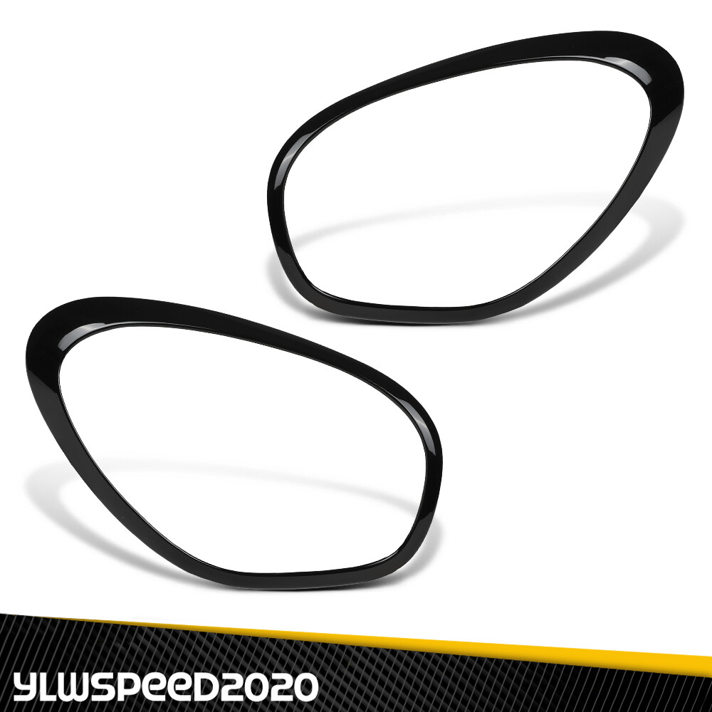 Pair Headlight Bezels Trim Ring Left Right Side Fit For Mini Cooper 11-16