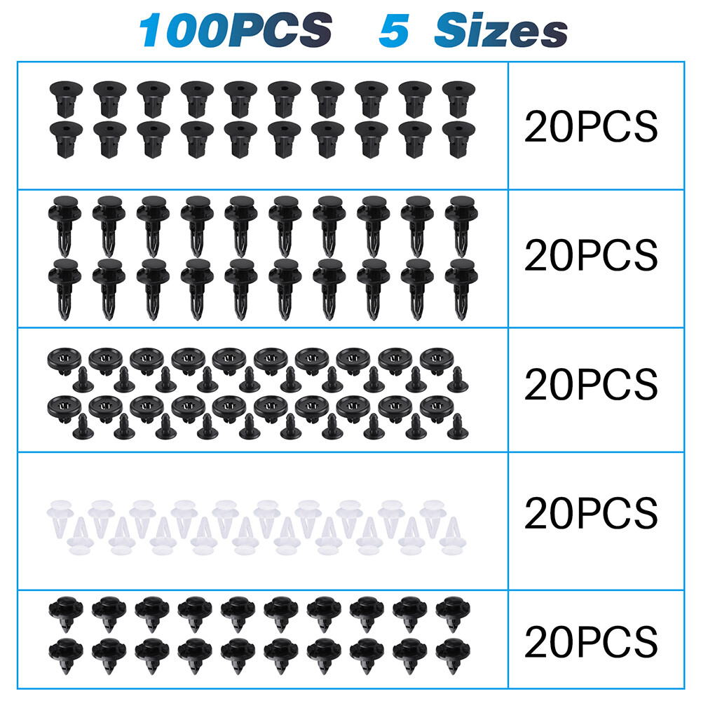 100x Clips Retainers Rivet Push Pin Bumper 7 8 9mm for TOYOTA & LEXUS