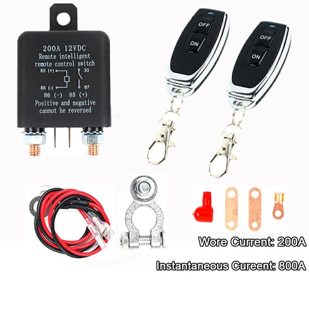 Switch Latching Relay Anti Theft Control Relay Fobs 12V Wireless Dual Remote
