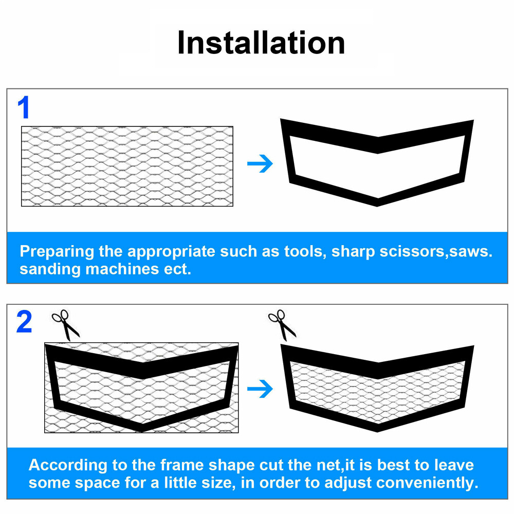40 “x 13” Aluminum Front Hood Vent Grille Net Mesh Grill Section Car Accessories