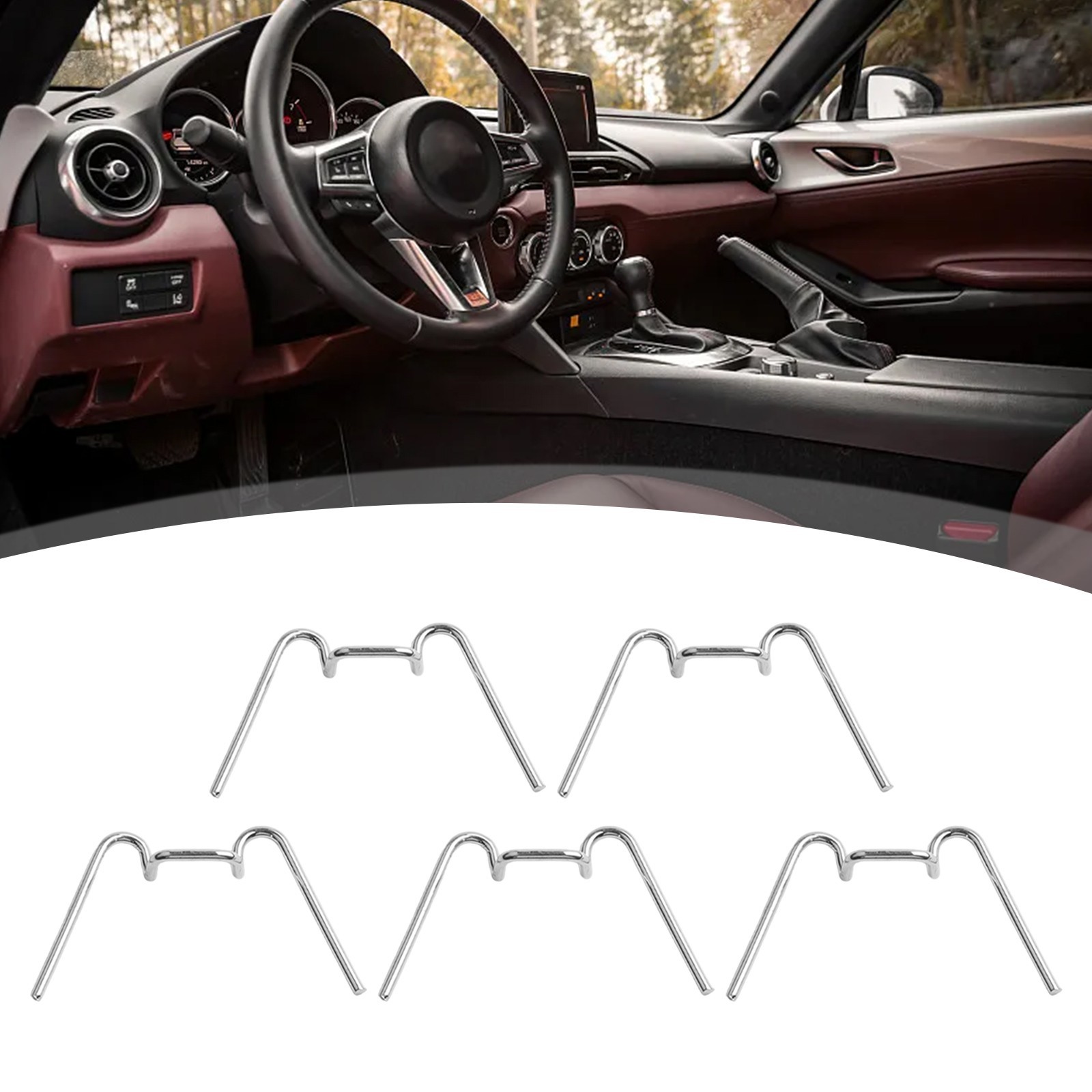 Quick and Simple Installation M Type Headlight Rim Clips for Lucas Set of 5