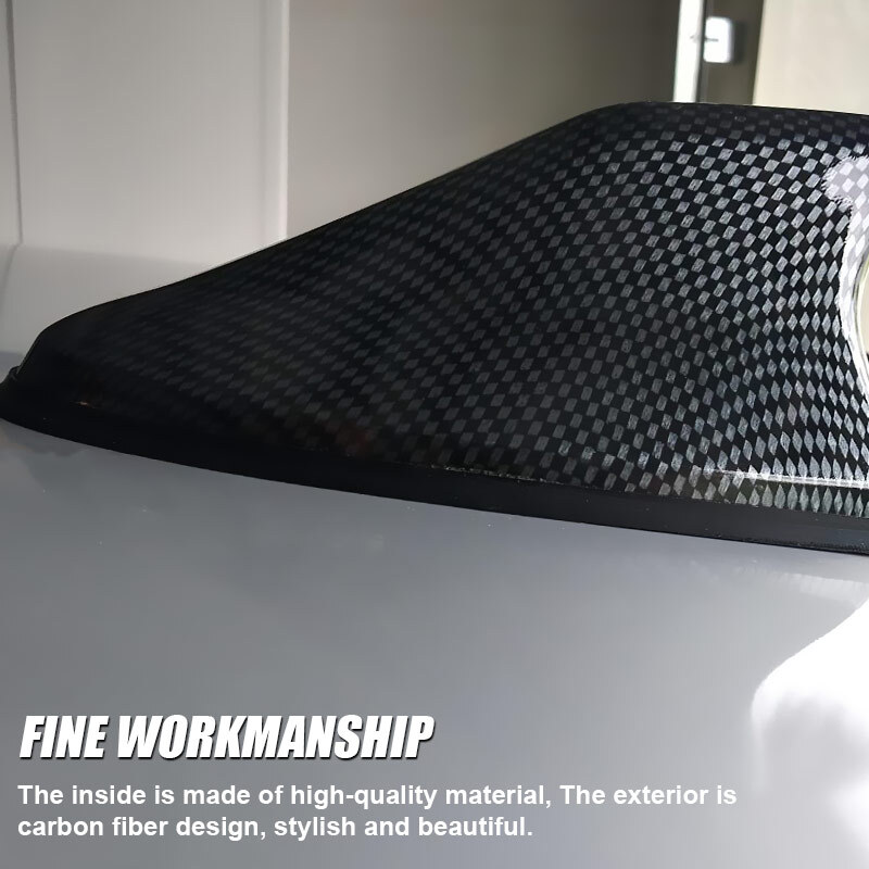 Carbon Fiber Shark Fin Antenna Cover Roof Radio AM/FM Signal Aerial Accessories