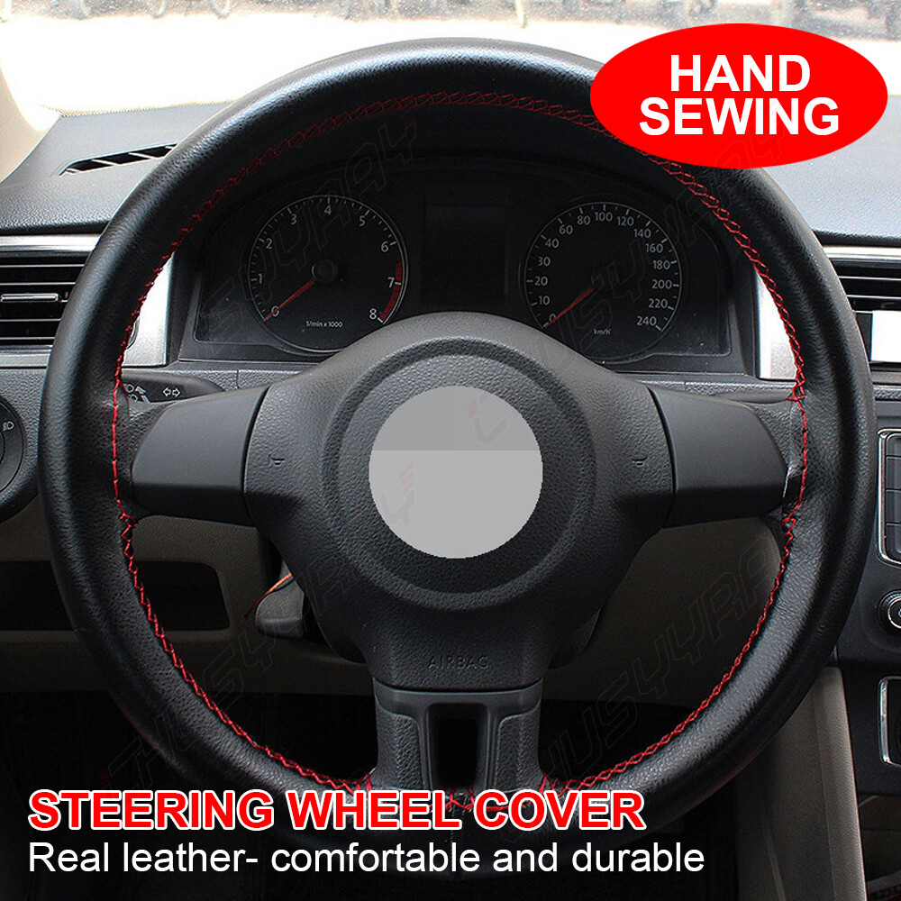 15″ Steering Wheel Cover Genuine Leather for Chevy Silverado 1500 2500 HD NEW