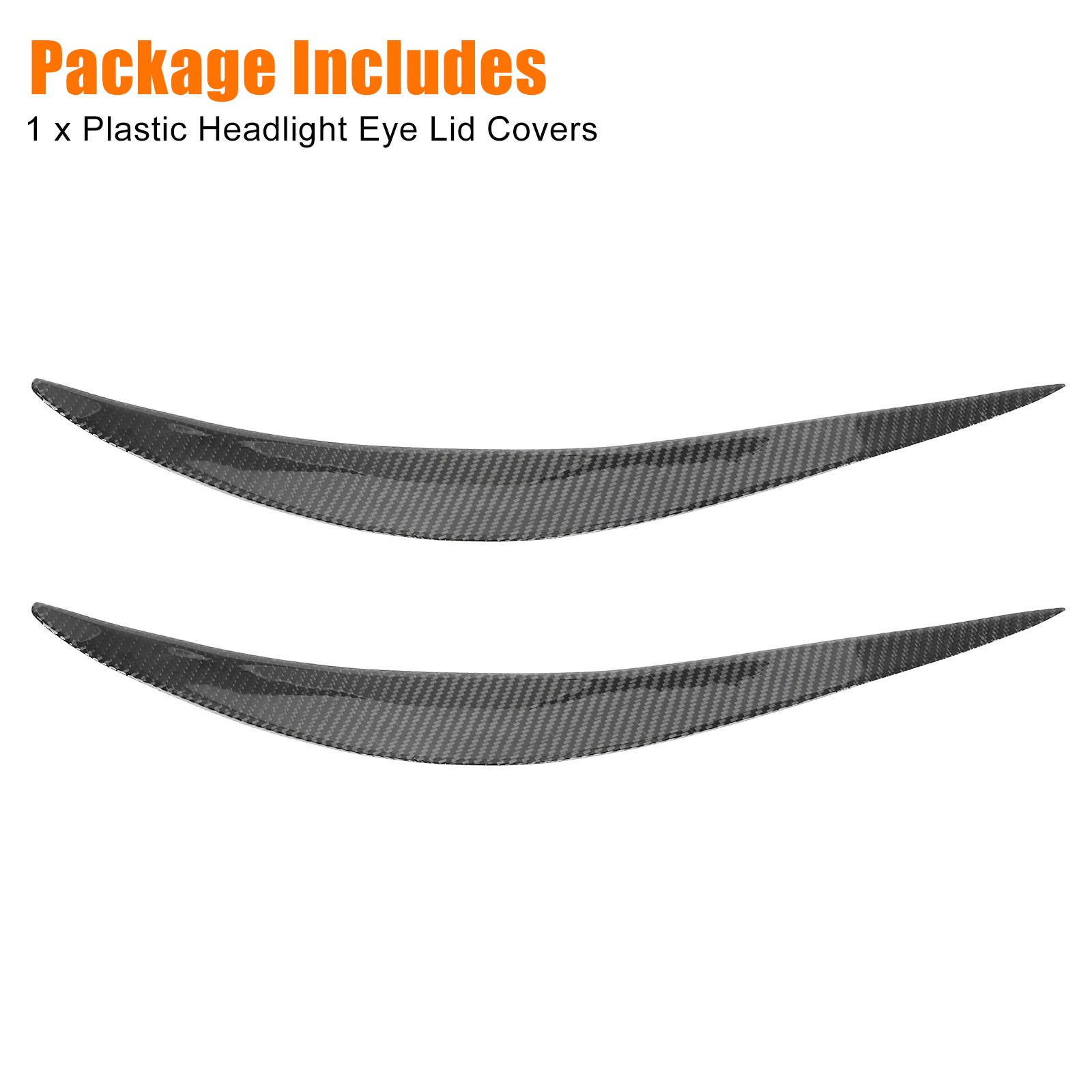 Carbon Fiber Headlight Eyelid Trim Cover Car Eyebrows For INFINITI Q50 2014-2022
