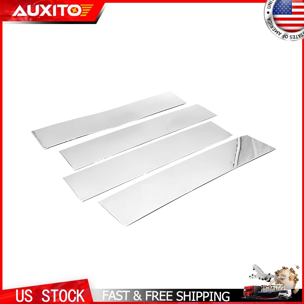 Chrome Pillar Posts Set Door Window Cover Trim Kit For Ford F150 F-150 2015-2022