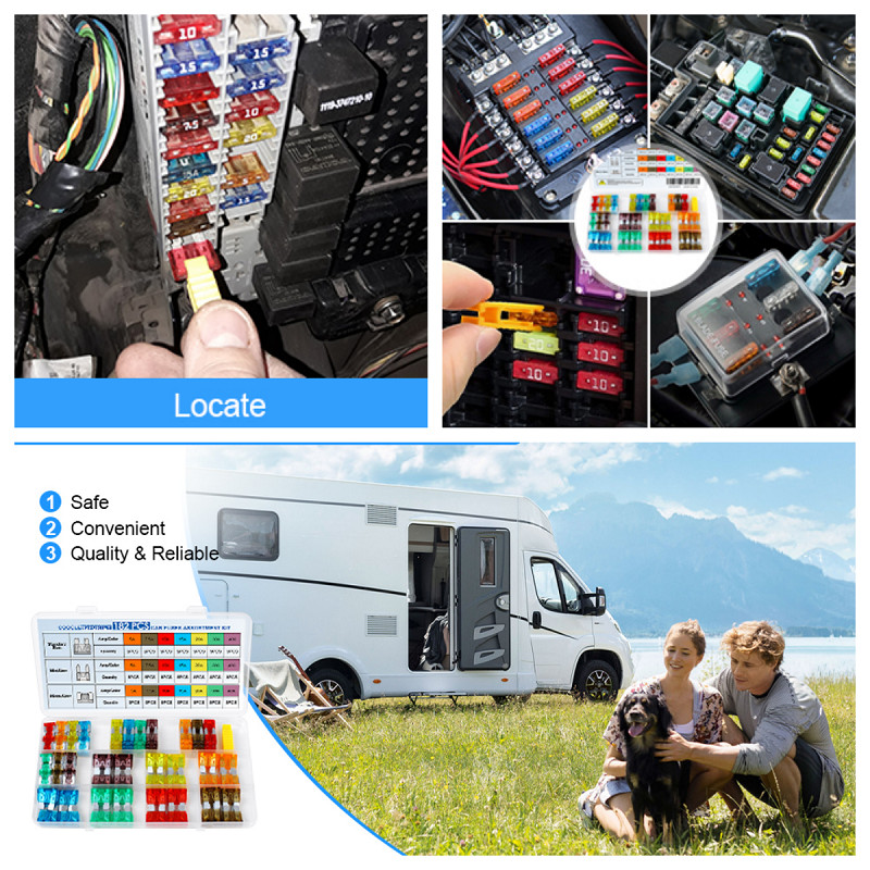 330Pcs Car Fuses Assortment Kit Blade Fuses Automotive Standard&Mini&Low Profile