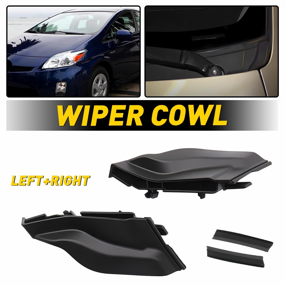 For Toyota Prius 2010-2015 Front Wiper Windshield Side Cowl Extension Cover Trim