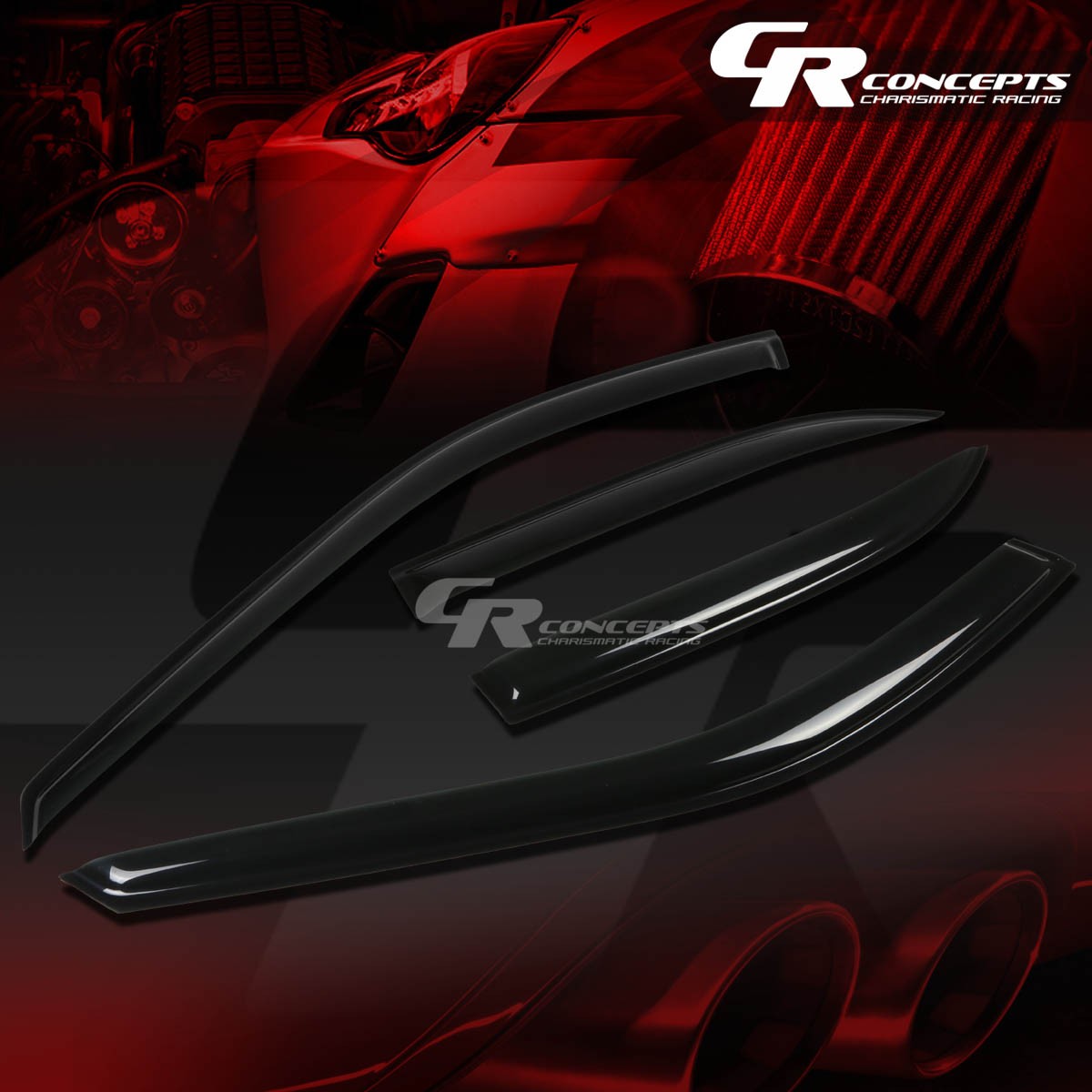 SMOKE TINT WINDOW VISOR/WIND DEFLECTOR VENT RAIN SHADE FOR 94-97 ACCORD 4DR CD5