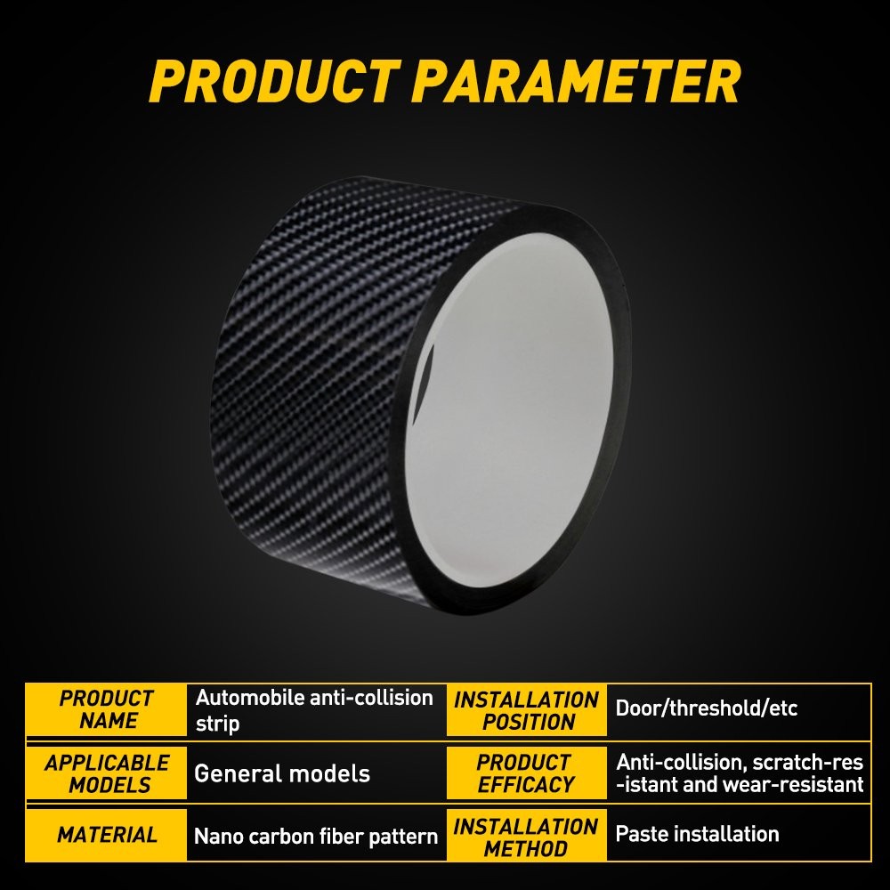 Car Door Protector Sill Scuff Cover Antiscratch Carbon Sticker Fiber 1IN*10FT