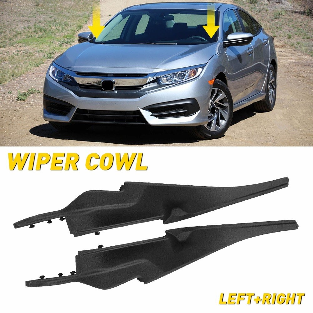 For Honda civic 2016-2020 Windshield Front Wiper Side Cowl Extension Cover Trim