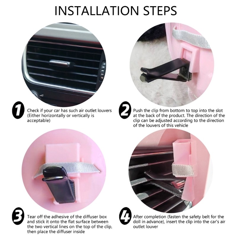 Car Vent Clip Decorative Fragrances Dispenser Simple grip Design Universal for A