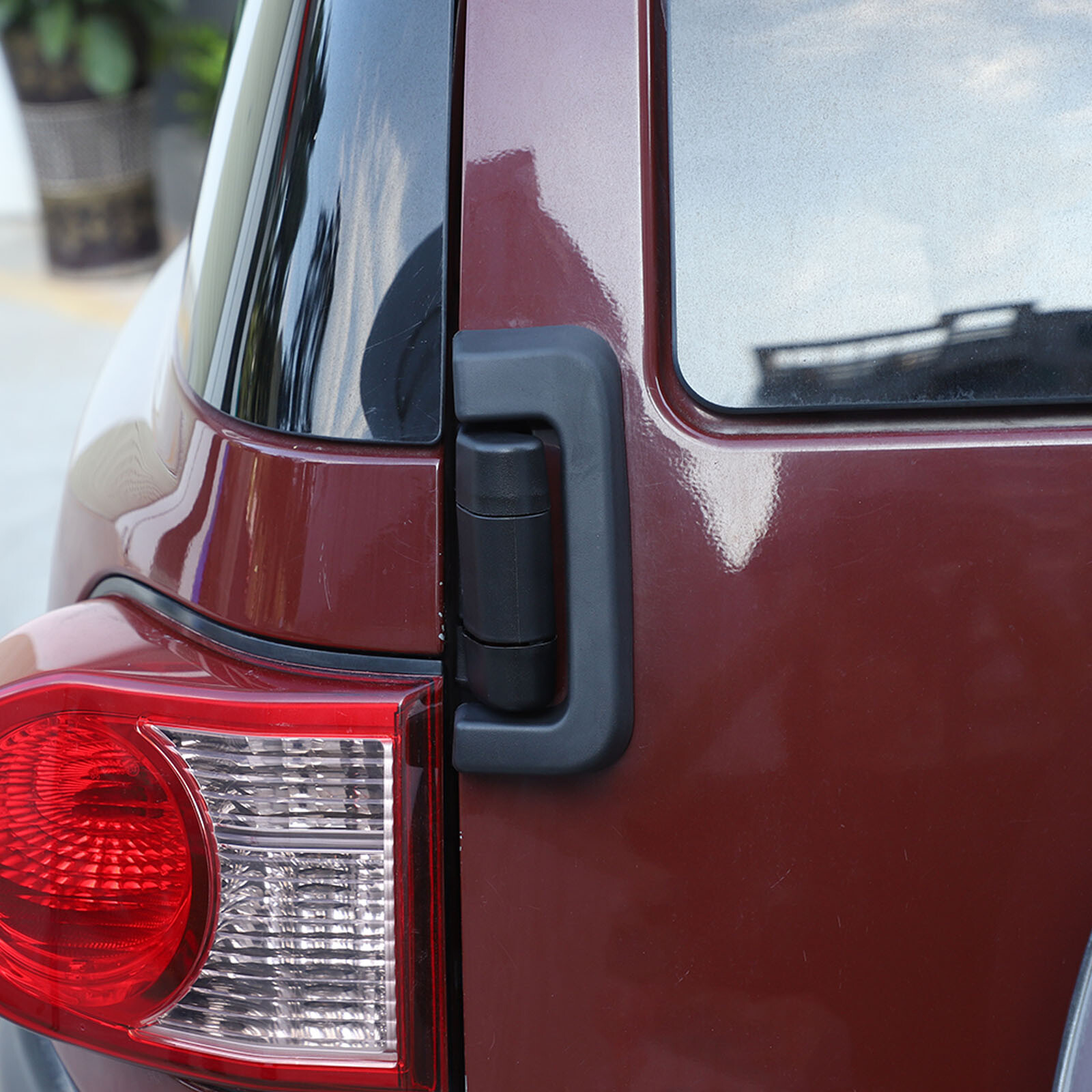 For Toyota FJ Cruiser 2007-2021 Exterior Tailgate Door Hinge Cover Trims Black