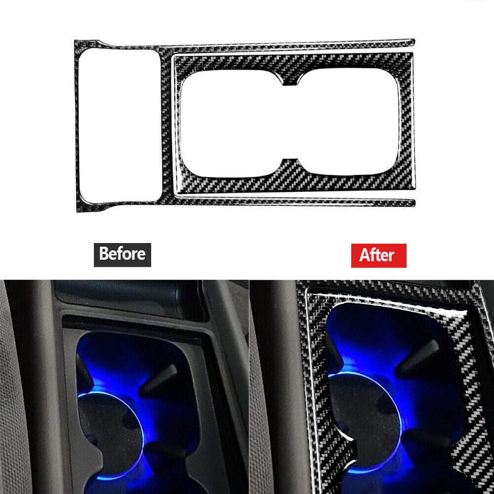 USA Carbon Fiber Watercup Panel Trim Cover Decor For Honda Civic 8th 2006-2011