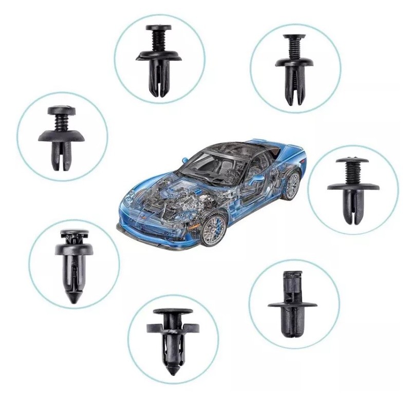 970PCS Car Push Retainer Clips Auto Fastener Trim Clips Bumper Fender Rivets Kit