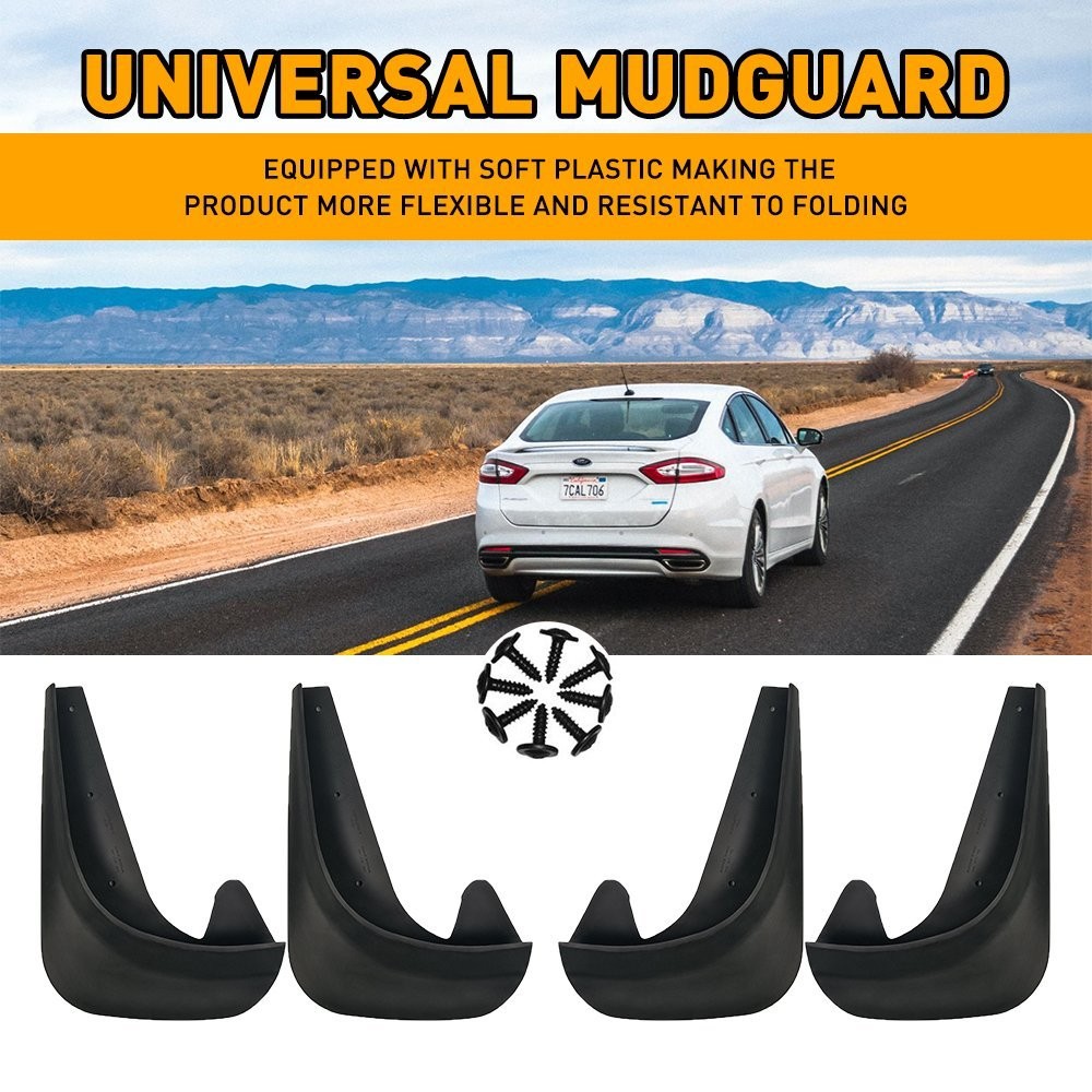 4X Black Splash Guards Mud Flaps Car Auto Parts Accessories For Toyota Protector