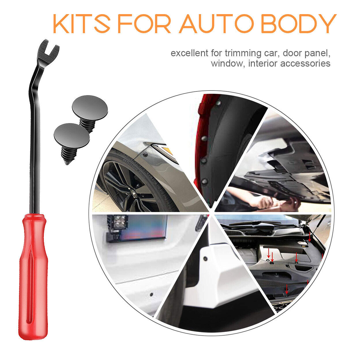 620PCS Car Body Retainer Clips Auto Fasteners Push Trim Pin Rivet Bumper Kit