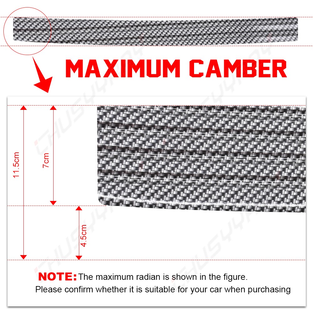 Car Rear Bumper Protector Guard, Carbon Fiber Anti-Scratch Trunk D Size: 90x7cm