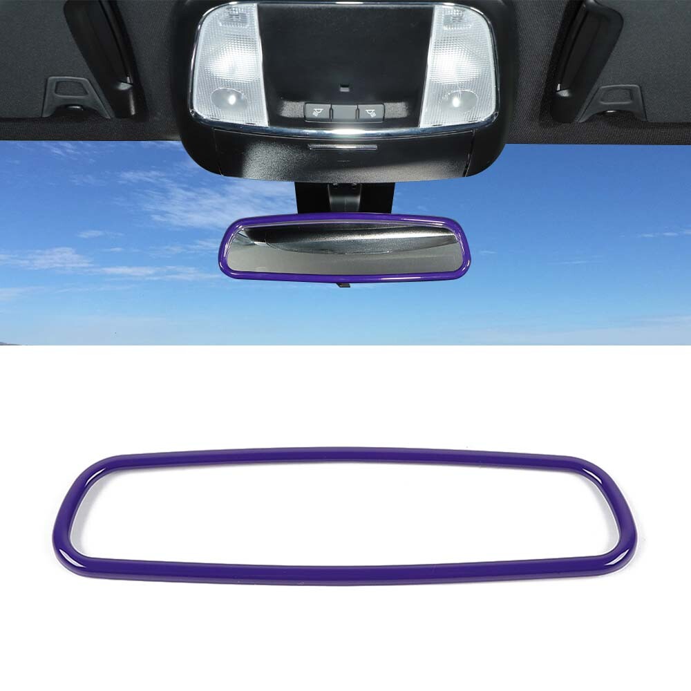 Purple Interior Rear view Mirror Frame Trim Cover Ring For Dodge Charger 2010+