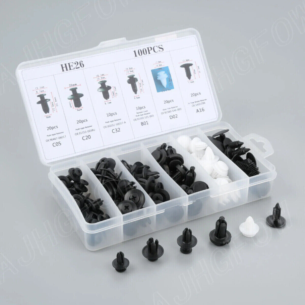 For Subaru 100Pcs Bumper Hood Clips Retainer Rivet Fastener Fender Push Pin US