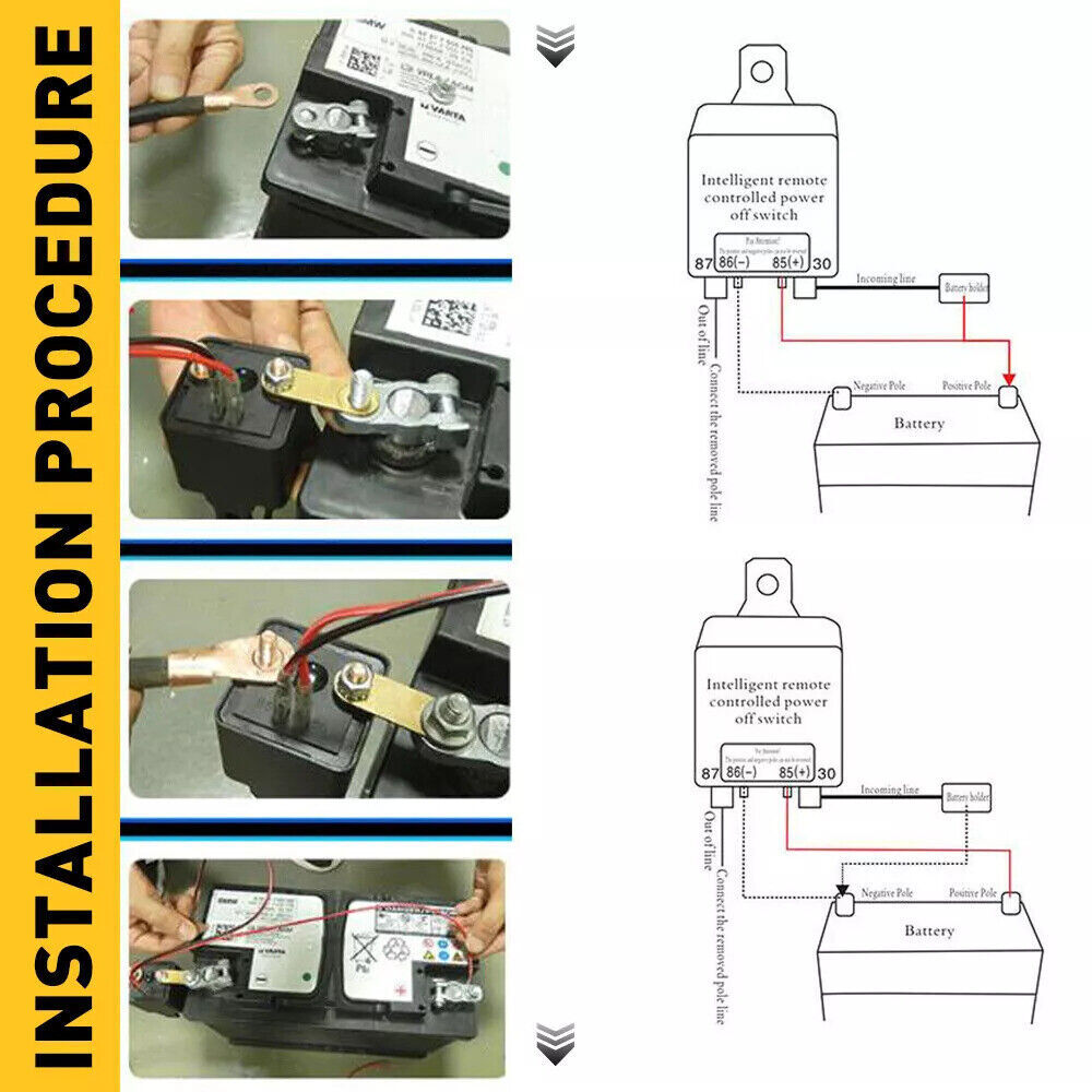 12V 200A Car Remote Battery Disconnect Switch Kill Switch Isolator Wireless