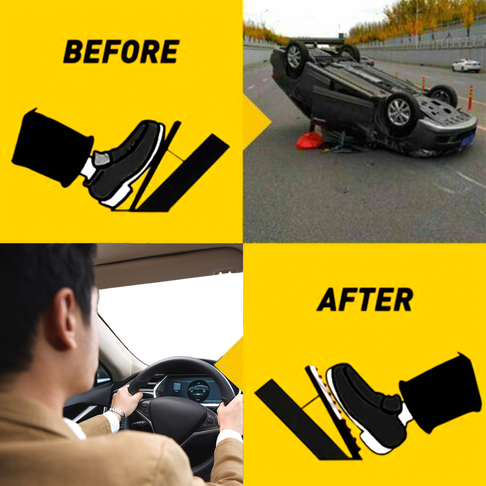 2x Universal Non-Slip Automatic Gas Brake Foot Pedal Pad Cover Kit Accessories