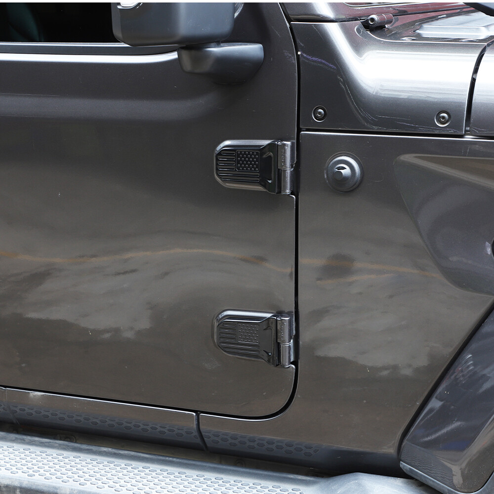 US Flag Side Door Hinge Panel Cover Trim Decor Kit For Jeep Wrangler JL JT 2018+