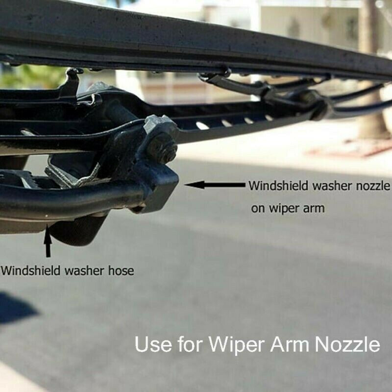 Wiper Hose Washer Spray Hose With Connector Black ABS Plastic+Rubber 2M