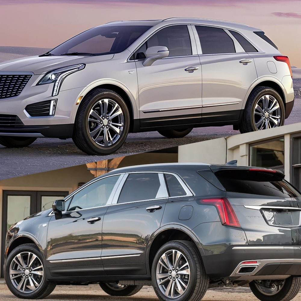 Fits 2017 2018 2019 2020 2021 2022 2023 2024 Cadillac XT5 Chrome Pillar Covers
