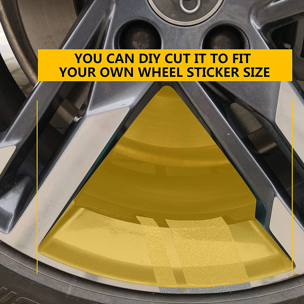6x Car Wheels Tire Rim Vinyl Decal Racing Stripes Sport Decorate Sticker Silver