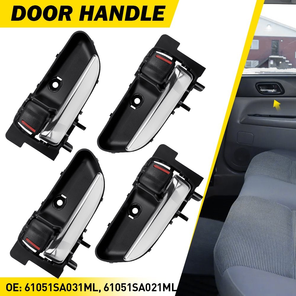 4xInside Interior Door Handles For Subaru Forester 2003 2004 2005 2006 2007 2008