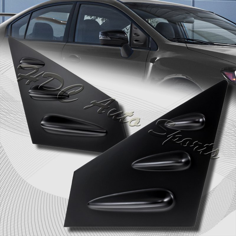 For 15-21 Subaru WRX STI Sedan ABS Plastic Black Side Window Louvers Scoop Cover