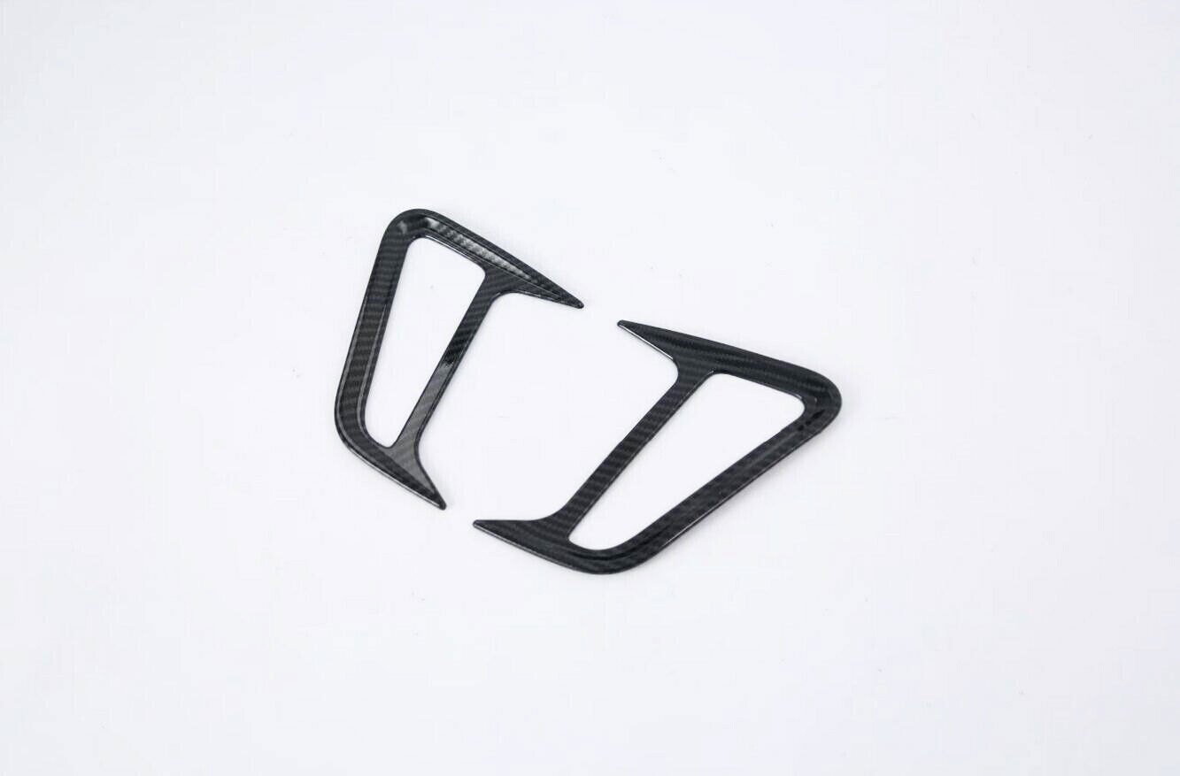 carbon fibre Front Fog Light Lamp Frame Lamp Cover Trim For Hyundai Kona 2018-21