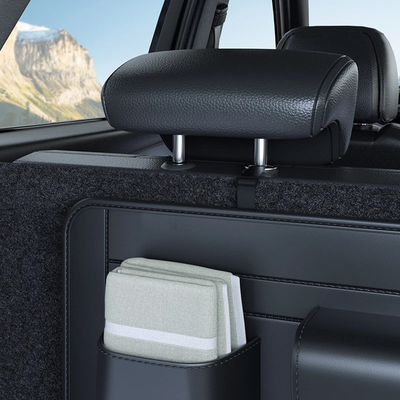 Adjustable Car Storage Box Backseat 5 Bag Trunk Organizer Multi-use PU Leather C