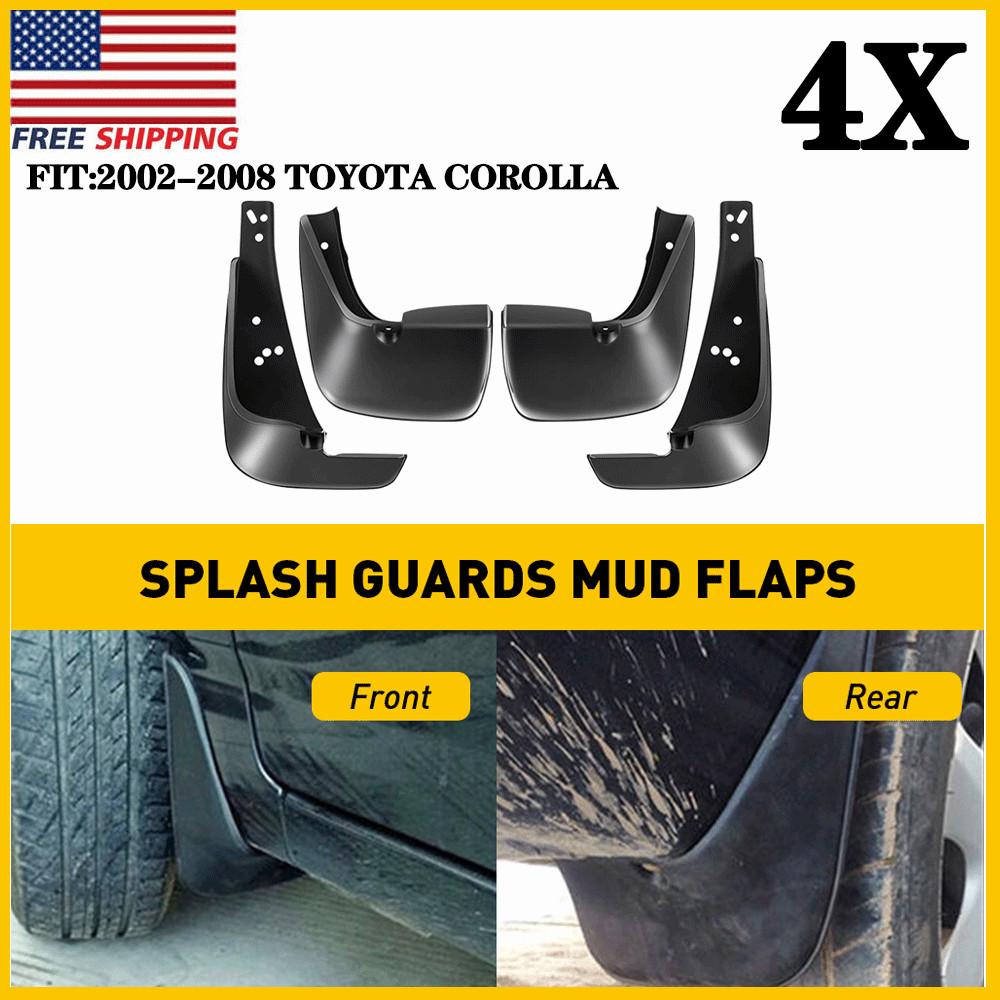 Set For Toyota Corolla 2002-2008 4Pcs Mud Flaps Splash Guards Mudguards