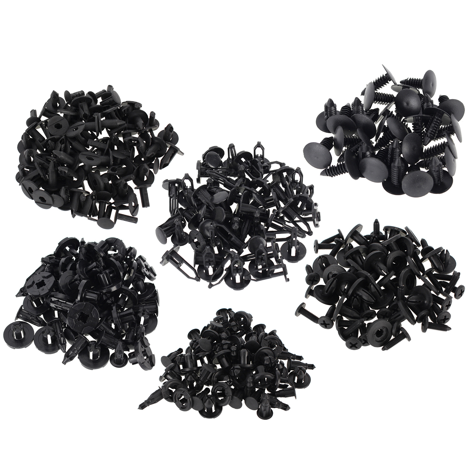200 Pcs Plastic Rivets Nylon Push Pin Fasteners Retainer Bumper Fender Trim Clip