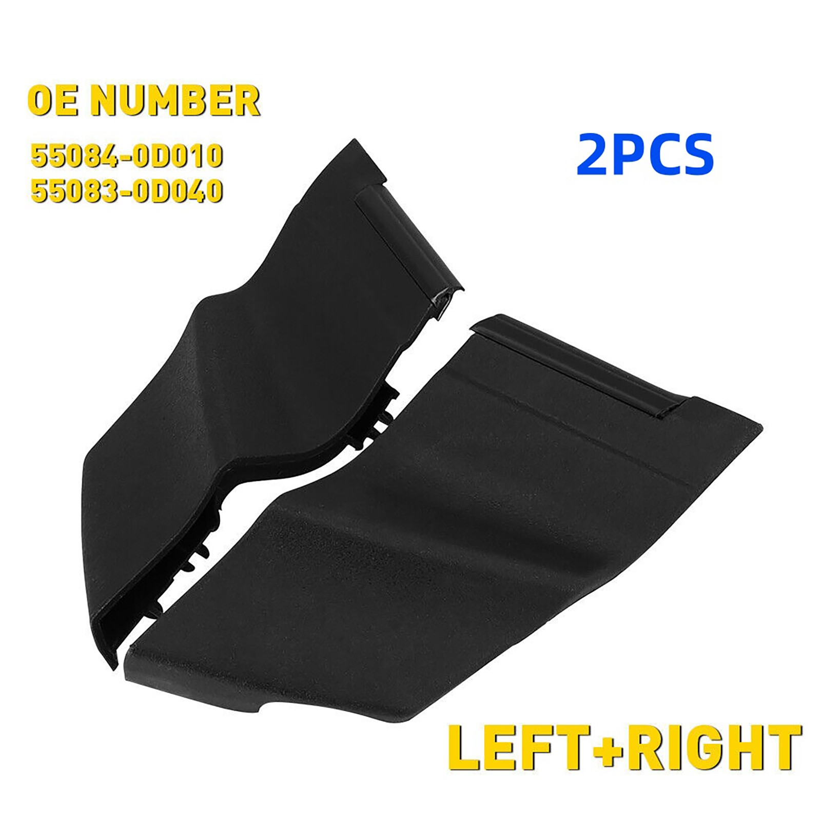2PCS Front Windshield Wiper Cowl Extension Trim For Toyota Yaris 2006-2010