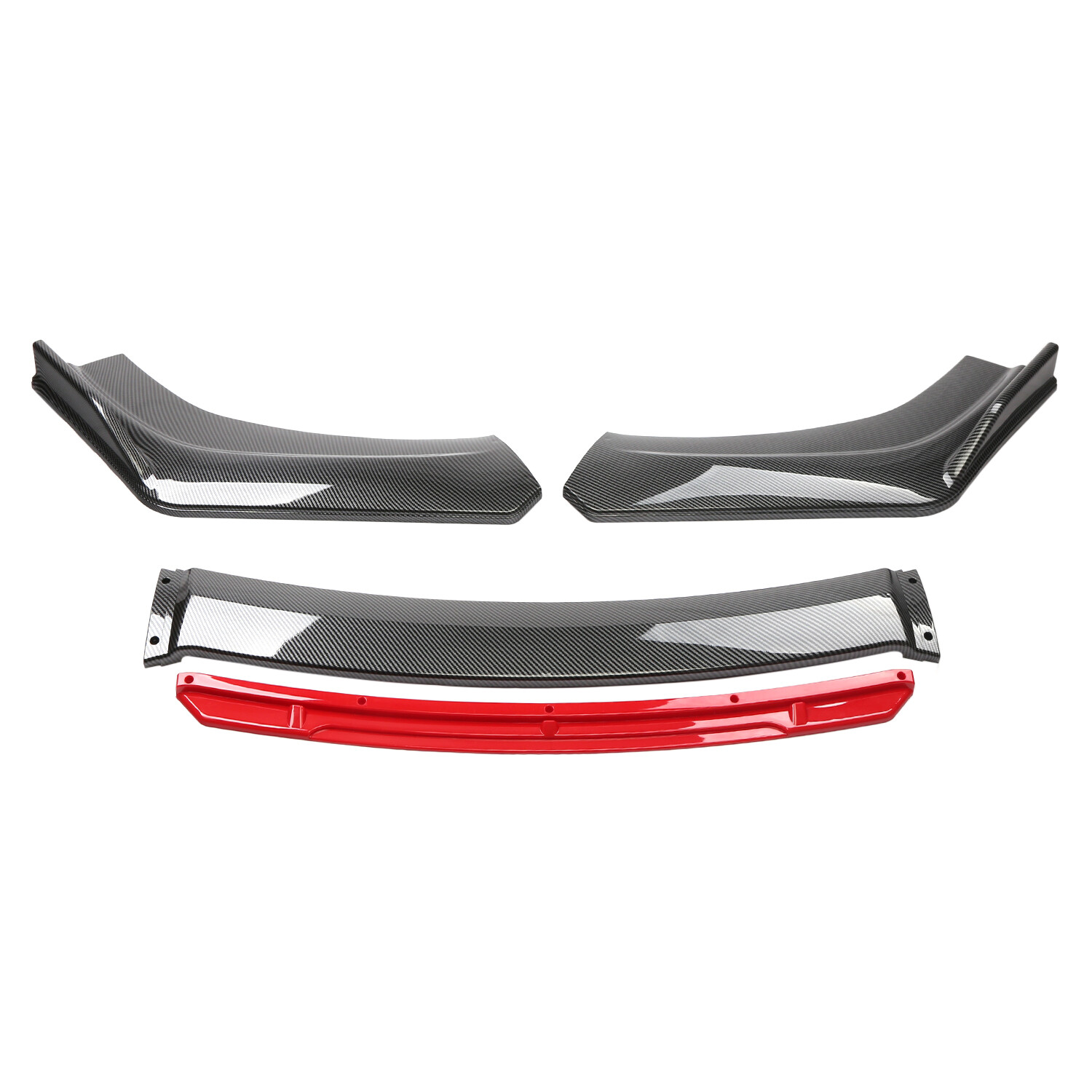 For Volkswagen Rabbit 06-09 Carbon Fiber Red Front Bumper Lip Splitter Body Kit