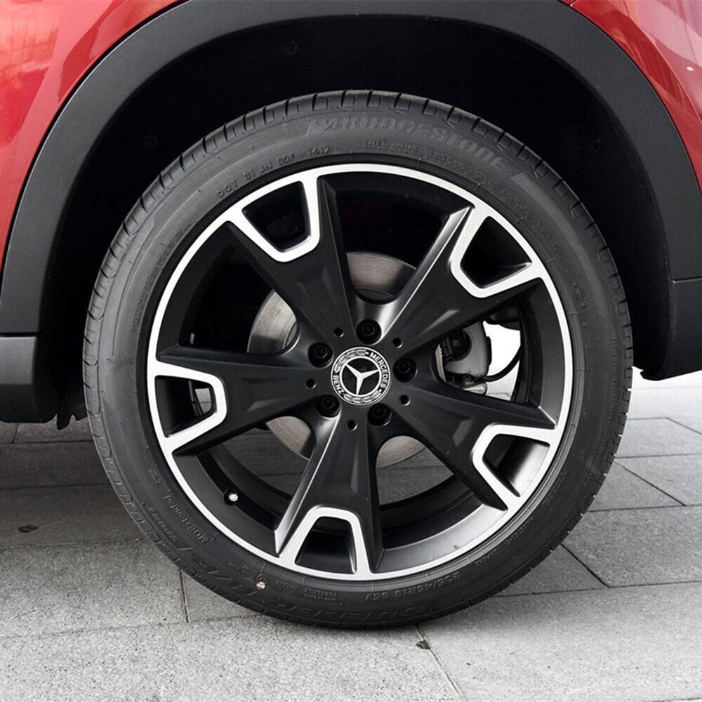 4PCS Wheel Center Caps Emblem Black 75mm Rim Hub Cover Fit For Mercedes CAR