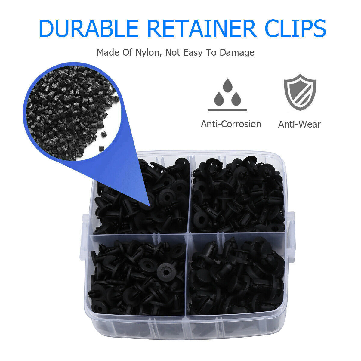 620 Pcs Car Retainer Clips Auto Fasteners Push Trim Clips Pin Rivet Bumper Kit