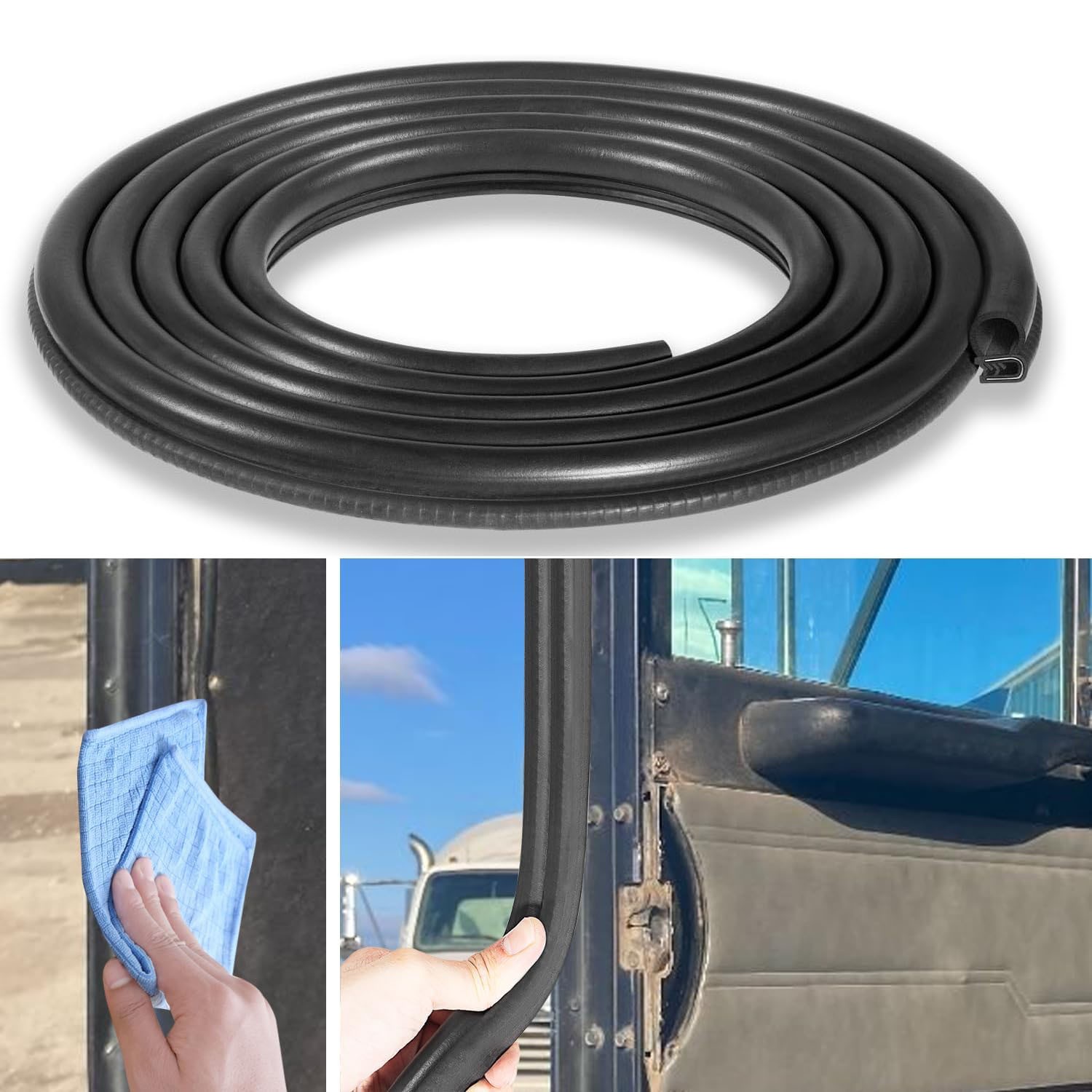 R60-6001-650 Door Rubber Weatherstrip Seal for 1986-2007 Peterbilt 359 377 379