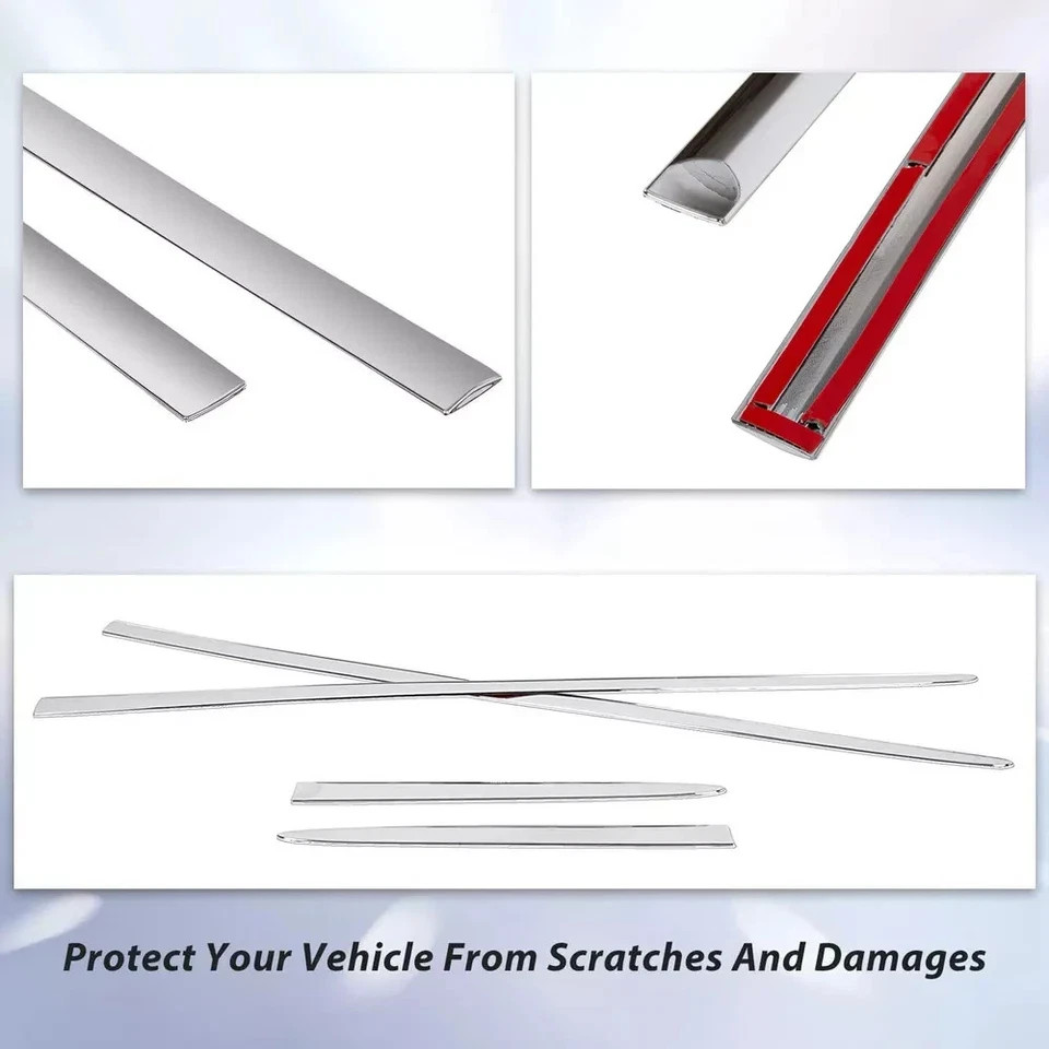 Chrome Side Skirt Door Garnish Molding trim For 2015 2016 -2020 Chevrolet Impala