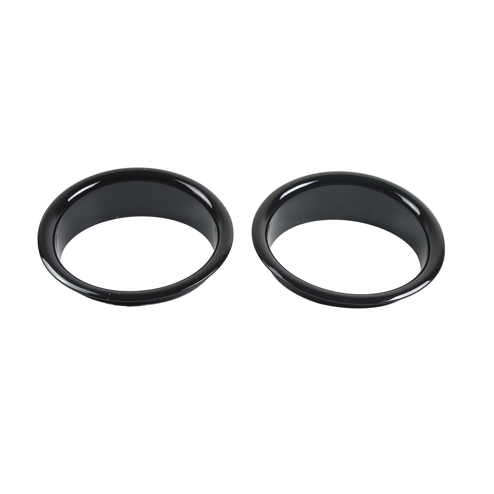 Gloss Black Front Bumper Chrome Fog Lights Lamps Trim Cover For Hummer H2 03-09