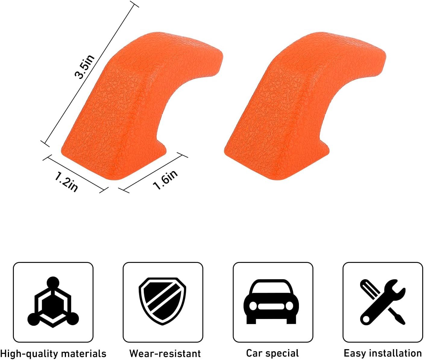2pcs Front Bumper Tow Hook Cover Trim For Jeep Wrangler JK JL JT 07+ Accessories