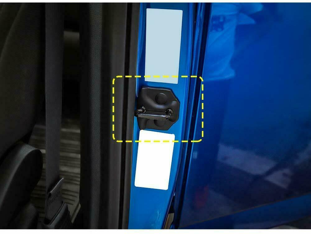 4pc Black Door Lock Cover Buckle Base Decal Overlay Trim For Ford F150 2015-2020